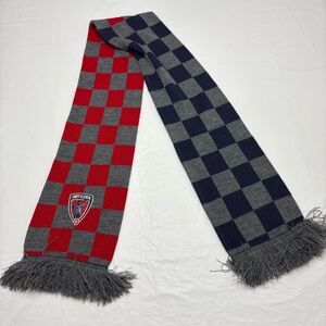 Indy Eleven Professional Soccer Team Scarf Checkered Fringe Scarf